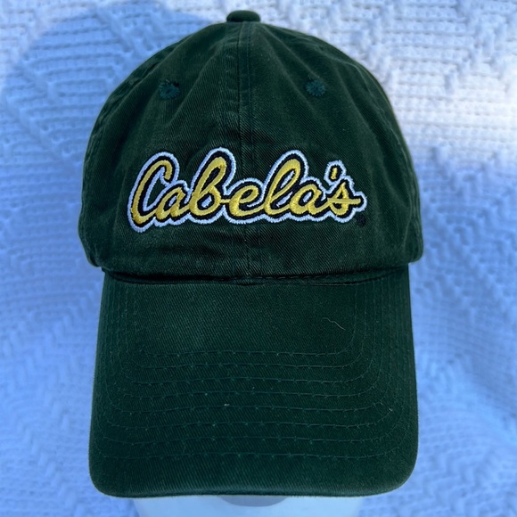 Cabela’s green and yellow adjustable cap - Picture 1 of 9